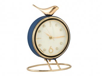 AK.JD0182 GOLD KULU BEYAZ MASA SAAT 1 18*12*25 CM